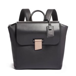 TUMI Genna Leather Backpack - Pepper